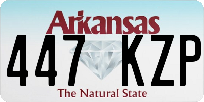 AR license plate 447KZP