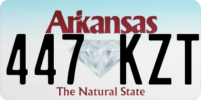 AR license plate 447KZT