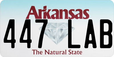 AR license plate 447LAB