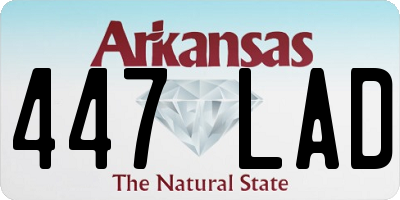 AR license plate 447LAD