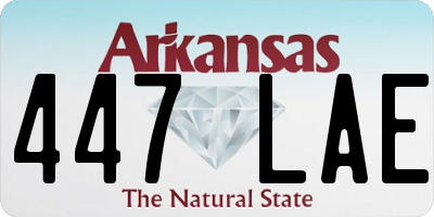 AR license plate 447LAE