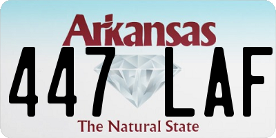 AR license plate 447LAF