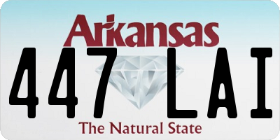 AR license plate 447LAI