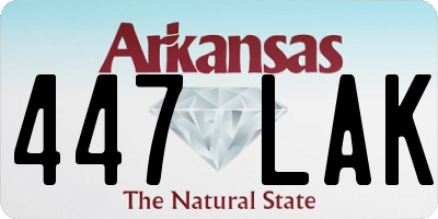 AR license plate 447LAK
