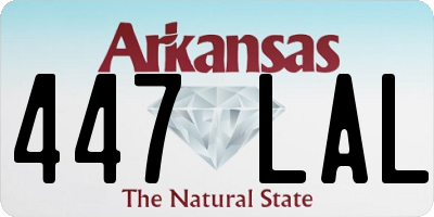 AR license plate 447LAL