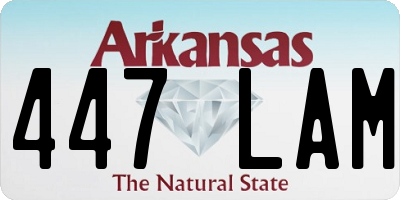 AR license plate 447LAM