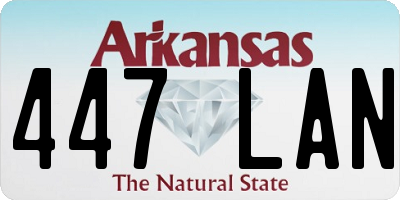 AR license plate 447LAN