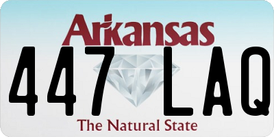 AR license plate 447LAQ