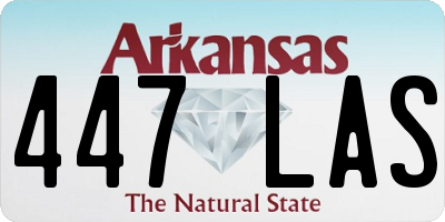 AR license plate 447LAS