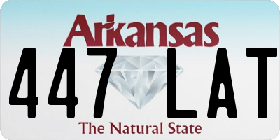 AR license plate 447LAT