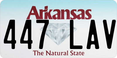 AR license plate 447LAV