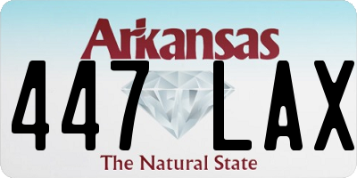 AR license plate 447LAX