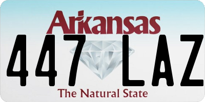 AR license plate 447LAZ