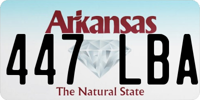 AR license plate 447LBA