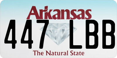 AR license plate 447LBB