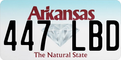 AR license plate 447LBD