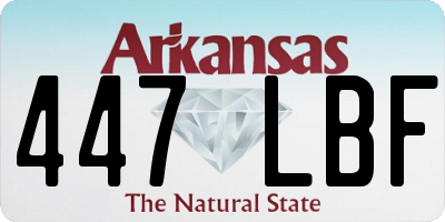 AR license plate 447LBF