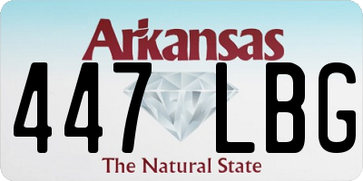 AR license plate 447LBG