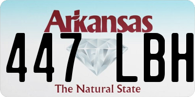 AR license plate 447LBH