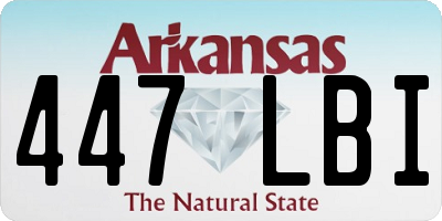 AR license plate 447LBI