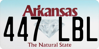 AR license plate 447LBL