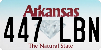 AR license plate 447LBN