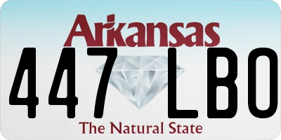 AR license plate 447LBO