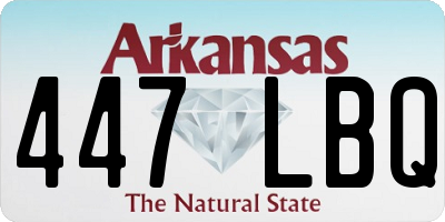 AR license plate 447LBQ