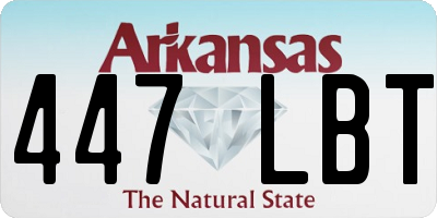 AR license plate 447LBT