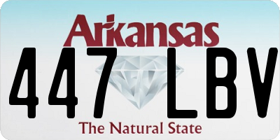 AR license plate 447LBV
