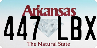 AR license plate 447LBX
