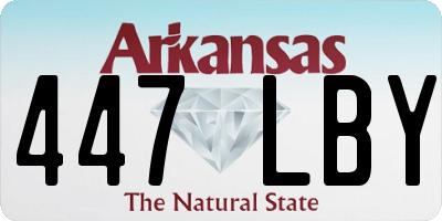 AR license plate 447LBY