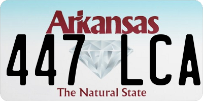 AR license plate 447LCA