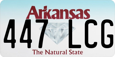 AR license plate 447LCG
