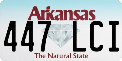 AR license plate 447LCI
