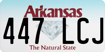 AR license plate 447LCJ