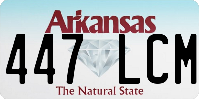 AR license plate 447LCM