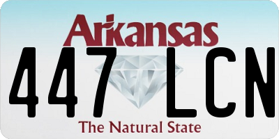 AR license plate 447LCN