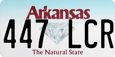 AR license plate 447LCR
