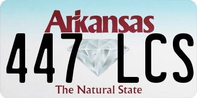 AR license plate 447LCS