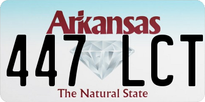 AR license plate 447LCT