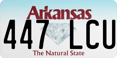 AR license plate 447LCU