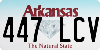 AR license plate 447LCV
