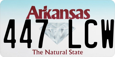 AR license plate 447LCW
