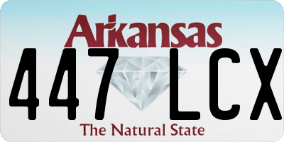 AR license plate 447LCX