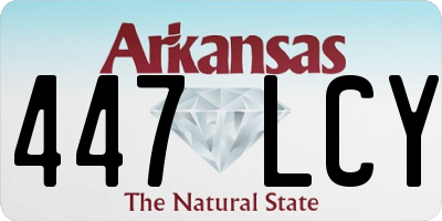 AR license plate 447LCY