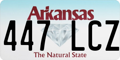 AR license plate 447LCZ