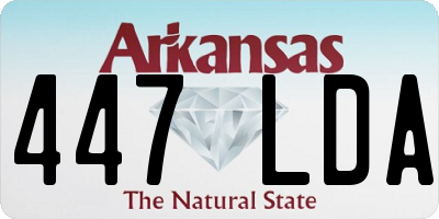 AR license plate 447LDA