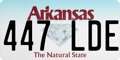 AR license plate 447LDE