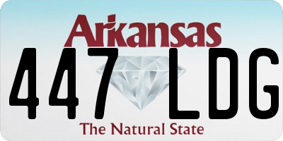 AR license plate 447LDG